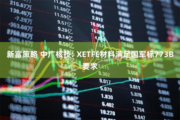 新富策略 中广核技: XETFE材料满足国军标773B要求